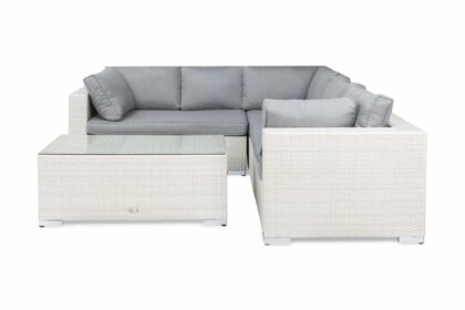 Loungegrupp utomhus bahamas 5-sits bord - vit