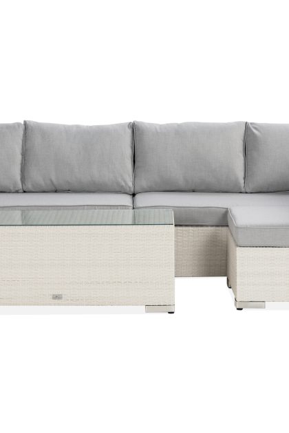 Loungegrupp utomhus bahamas 5-sits bord - vit