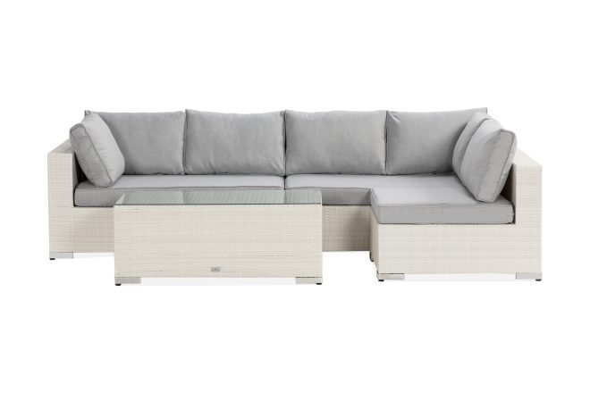 Loungegrupp utomhus bahamas 5-sits bord - vit