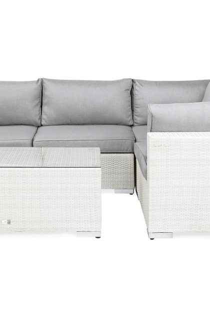 Loungegrupp utomhus bahamas 4-sits bord - vit