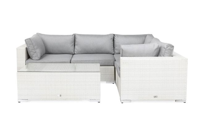 Loungegrupp utomhus bahamas 4-sits bord - vit