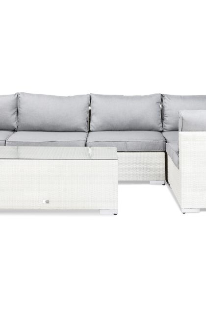 Loungegrupp utomhus bahamas 5-sits bord - vit