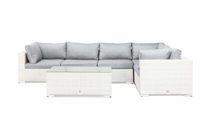 Loungegrupp utomhus bahamas 5-sits bord - vit