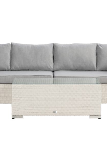 Loungegrupp utomhus bahamas 4-sits bord - vit