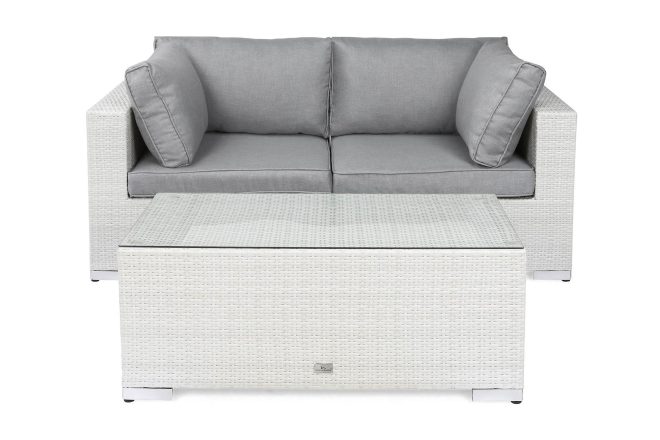 Loungegrupp bahamas 2-sits bord - vit