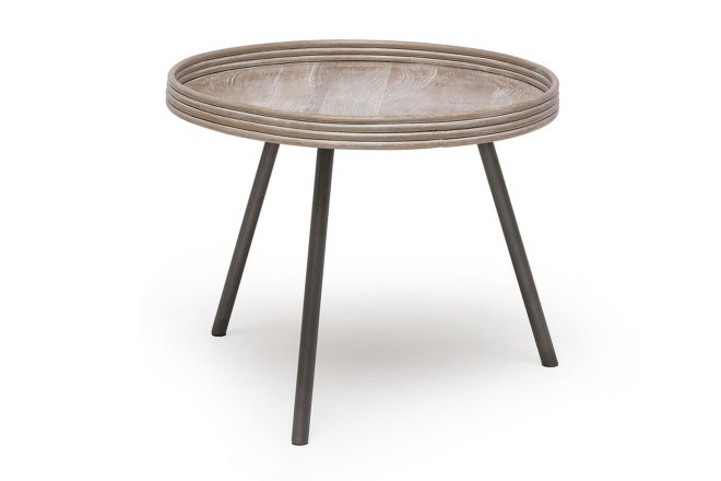 Sidobord Leicester 60 cm Runt Grå - Hillerstorp