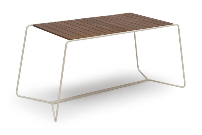 Oas utebord 70x120 cm - grå|beige|vit