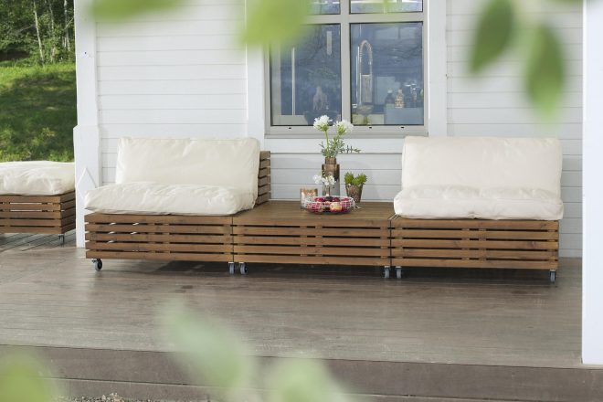 Hillerstorp bara vara loungefåtölj 2-pack + 1 divan - beige