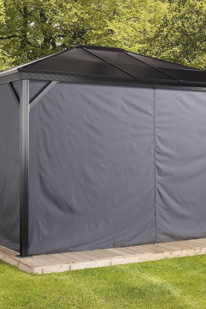 Draperi verona 10 x 10 - grå|svart