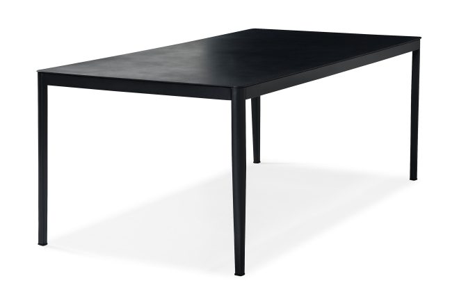 Matbord utomhus alex 200x100 cm - svart/grå stenlook