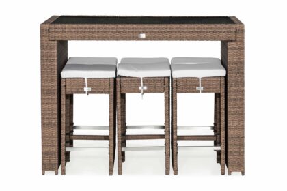 Barset utomhus bahamas med 6 barstolar - sand