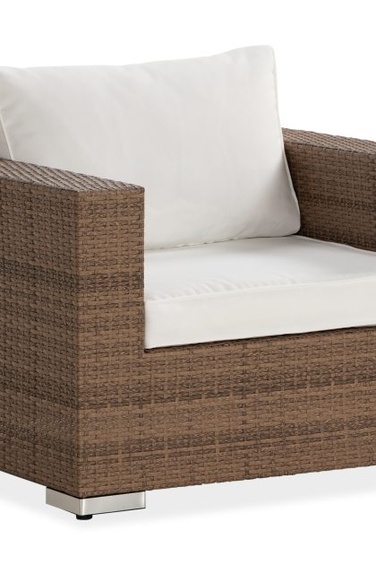 Loungefåtölj sand/vit utomhus bahamas