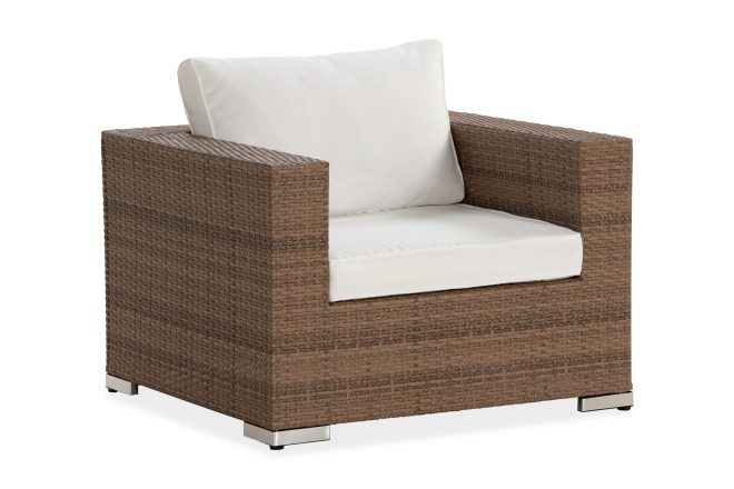 Loungefåtölj sand/vit utomhus bahamas