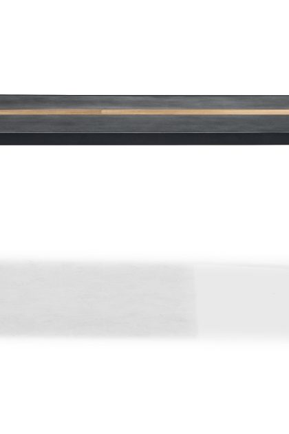 Matbord utomhus bastian 200x100 cm - svart/teak