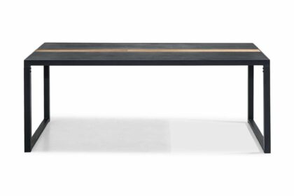 Matbord utomhus bastian 200x100 cm - svart/teak