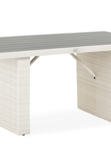 Utebord james 85x145 cm - trä/vit