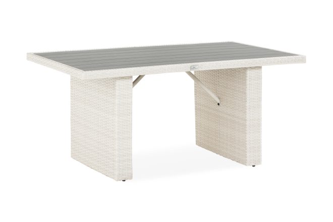 Utebord james 85x145 cm - trä/vit