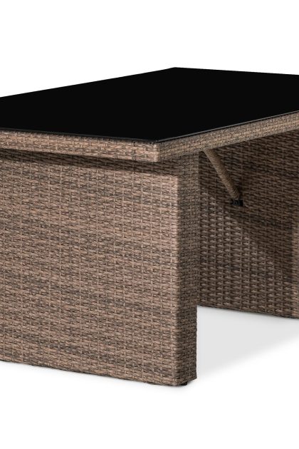 Utebord james 145 cm - sand/svart