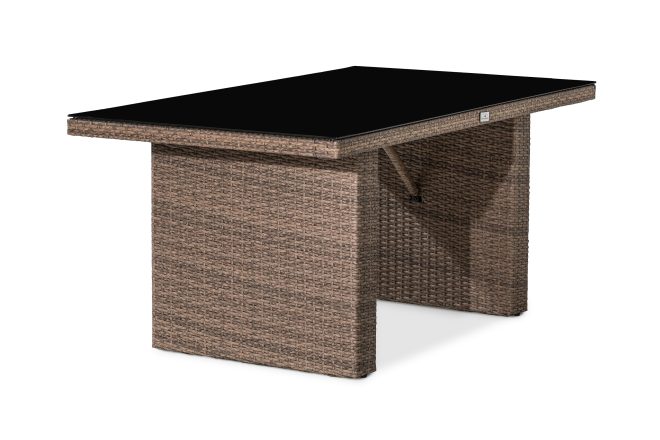 Utebord james 145 cm - sand/svart