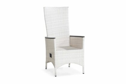 Vit utefåtölj ställbar - jenny