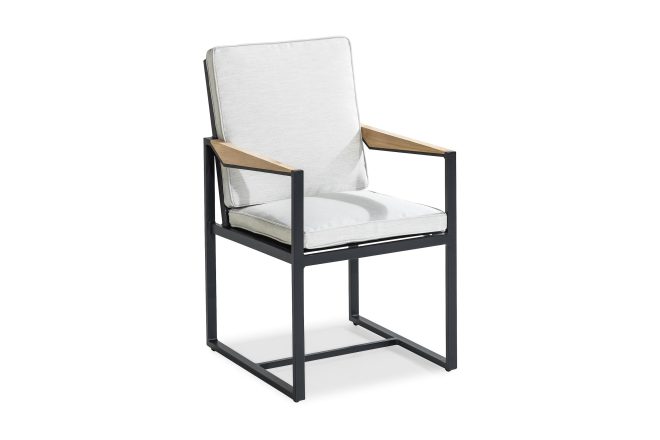 Karmstol utomhus Östermalm - teak/svart