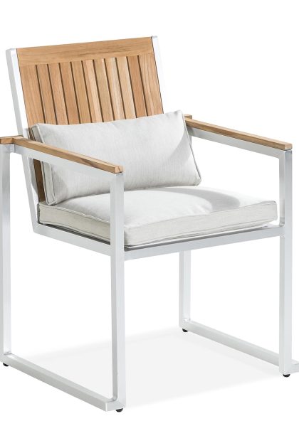 Matstol Utomhus Båstad - Teak/Borstad aluminium