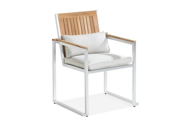 Matstol utomhus båstad - teak/borstad aluminium