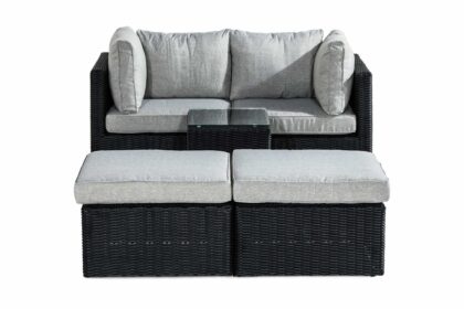 Soffgrupp utomhus zambia 4-sits svart - venture home