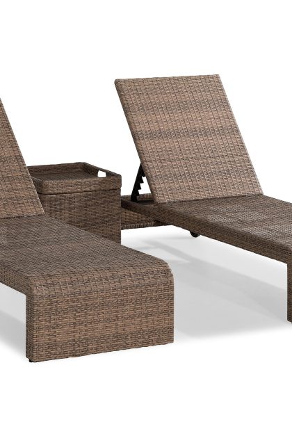 Solsängar bahamas med sidobord - sand
