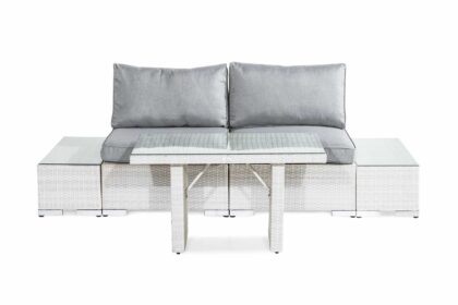 Loungegrupp utomhus bahamas 2-sits - vit bord avslut