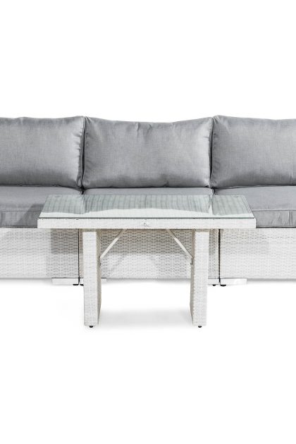 Loungegrupp utomhus bahamas 3-sits - vit bord avslut