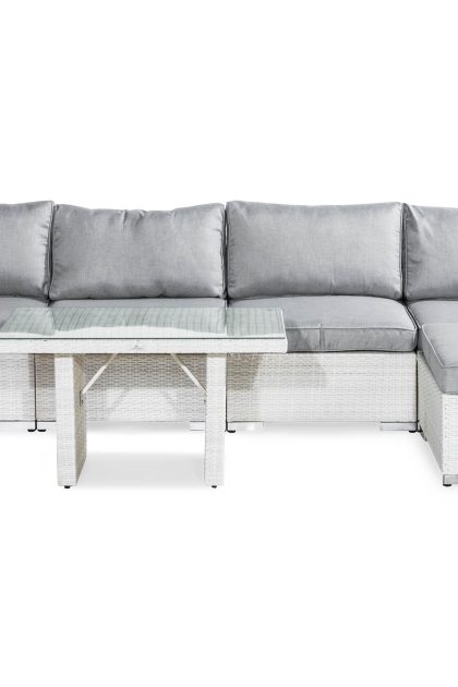 Loungegrupp utomhus bahamas 5-sits - vit bord divan avslut
