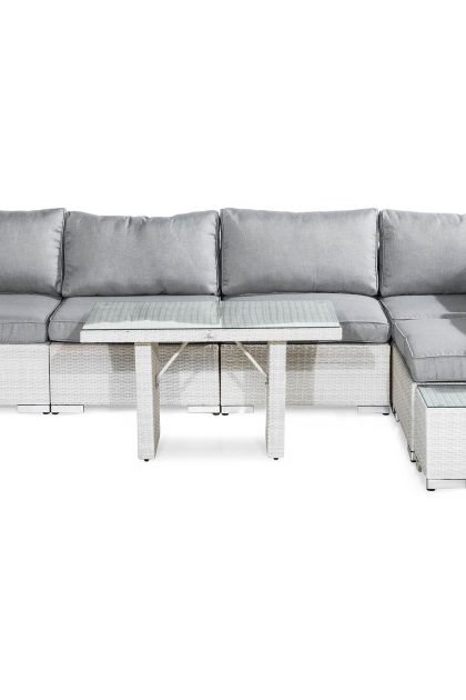 Loungegrupp utomhus bahamas 5-sits - vit bord avslut