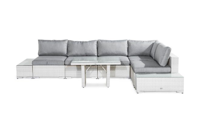 Loungegrupp utomhus bahamas 5-sits - vit bord avslut