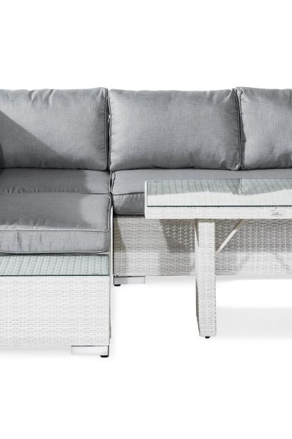 Loungegrupp utomhus bahamas 4-sits - vit bord avslut