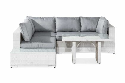 Loungegrupp utomhus bahamas 4-sits - vit bord avslut