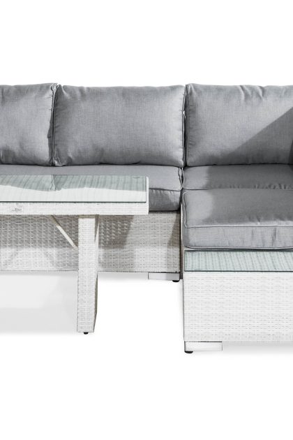 Loungegrupp utomhus bahamas 4-sits - vit bord avslut
