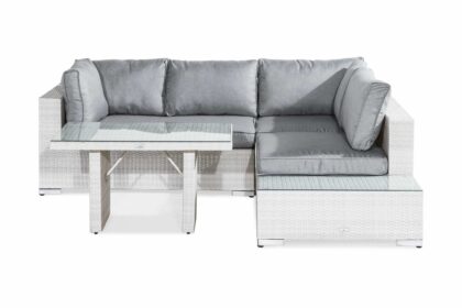 Loungegrupp utomhus bahamas 4-sits - vit bord avslut