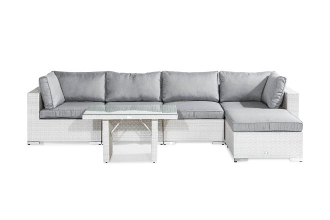 Loungegrupp utomhus bahamas 5-sits - vit bord divan