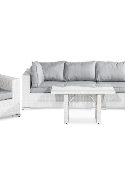 Loungegrupp utomhus bahamas 6-sits - vit bord fåtölj divan