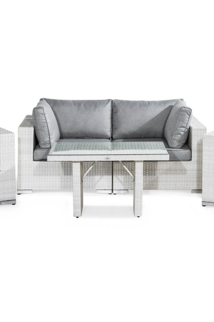Loungegrupp utomhus bahamas 4-sits - vit bord 2 fåtöljer