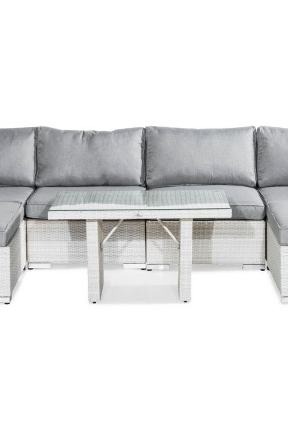 Loungegrupp utomhus bahamas 6-sits - vit bord 2 divaner
