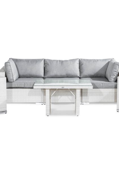 Loungegrupp utomhus bahamas 5-sits - vit bord 2 fåtöljer