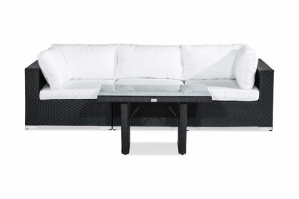 Loungegrupp utomhus bahamas 3-sits - svart bord