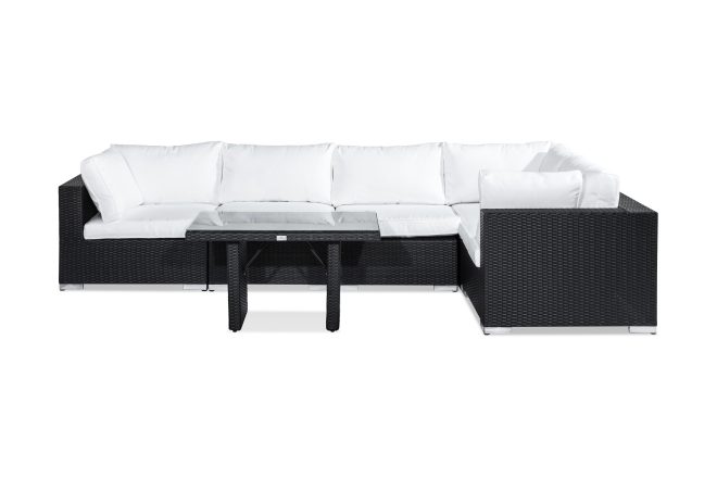 Loungegrupp utomhus bahamas 5-sits - svart bord