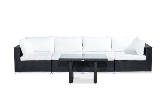 Loungegrupp utomhus bahamas 4-sits - svart bord