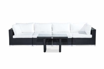 Loungegrupp utomhus bahamas 4-sits - svart bord