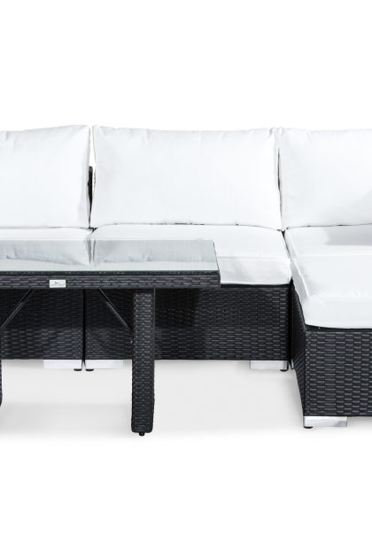 Loungegrupp utomhus bahamas 4-sits - svart bord divan