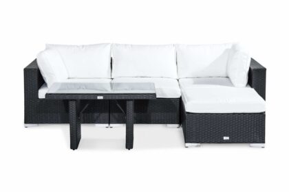 Loungegrupp utomhus bahamas 4-sits - svart bord divan