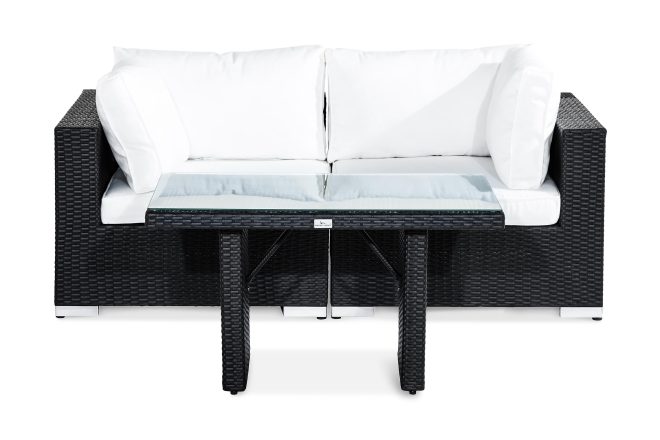 Loungegrupp bahamas 2-sits - svart bord